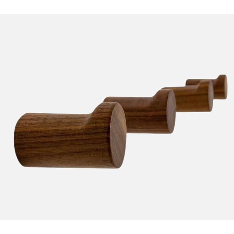 WW DESIGN - Percheros De Madera Marron  - Pack De 4 Unds.