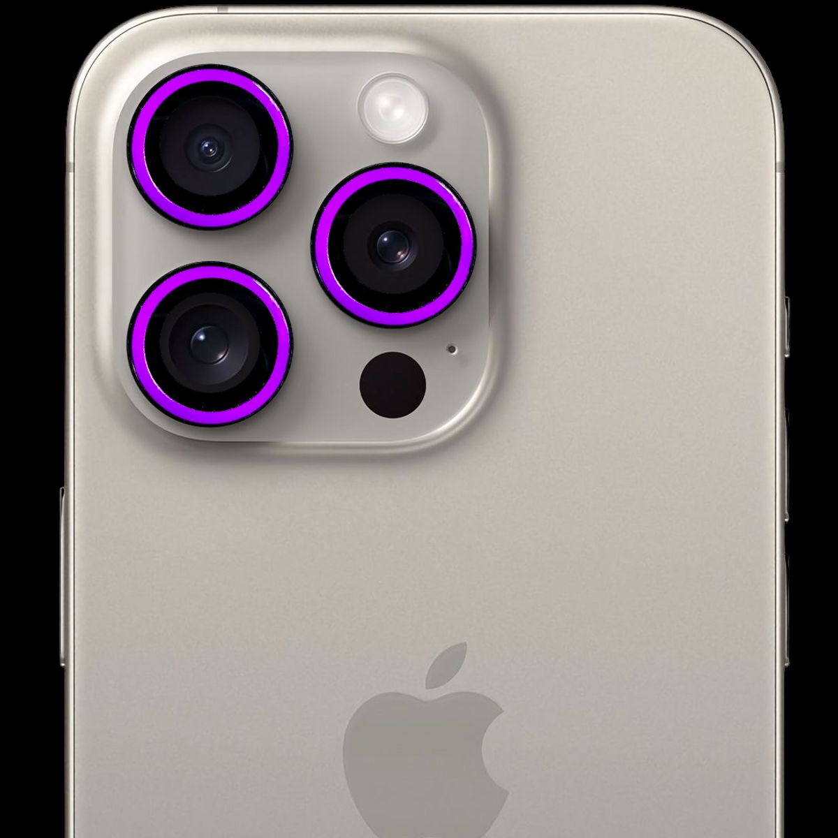 GENERICO - Protector de cámara modelo Neón para iPhone 13pro-13promax Morado