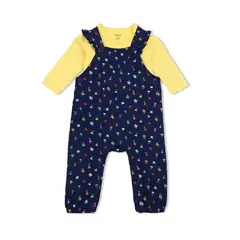 TEDMIMAK - Jardinera 2 piezas verano niña de 3 a 12 meses azul