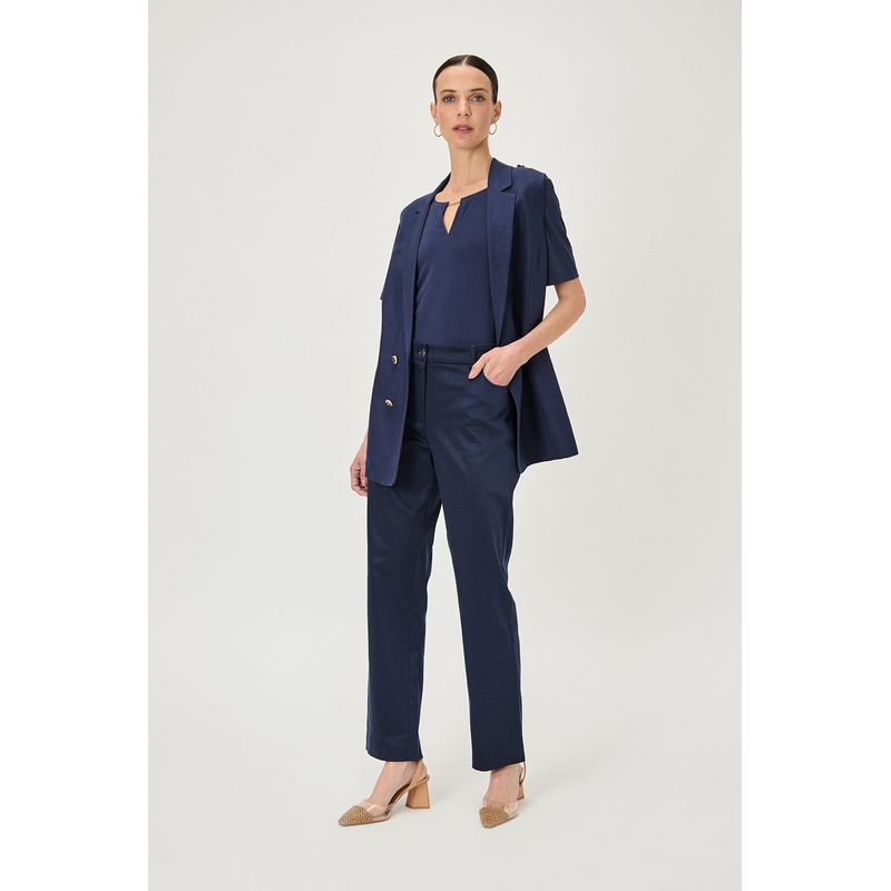 MA GRIFFE - Pantalon Azul Marino Mujer Magriffe