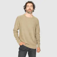 BUBBA - Light Sweater Dark Beige Black