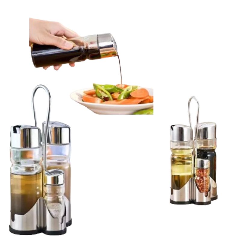 GENERICO - Botellas Dispensadoras De Aceite Vinagre Y Sal 4 Pcs