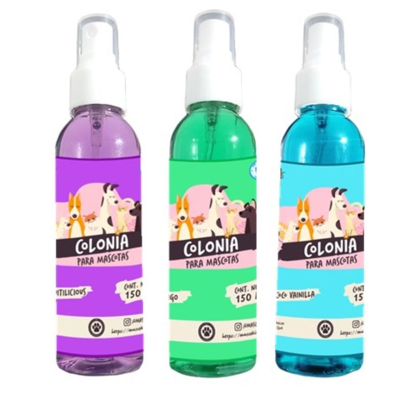 MASCOKITS - Colonia Perro Gato  Perrito Gatito Sin Alcohol 50ml Mascota