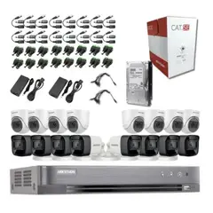 HIKVISION - Kit 16 Camaras Full Hd 1080p 2mp Con Disco 2tb