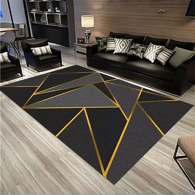 GENERICO - ALFOMBRA PARA LIVING ANTIDESLIZANTE CON DISEÑOS TRIDIMENCIONALES
