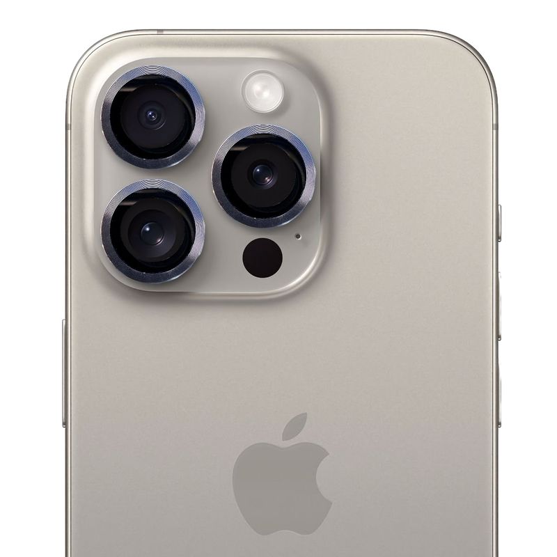 GENERICO - Protector de cámara modelo Metalizado para iPhone12-12mini-12pro Negro