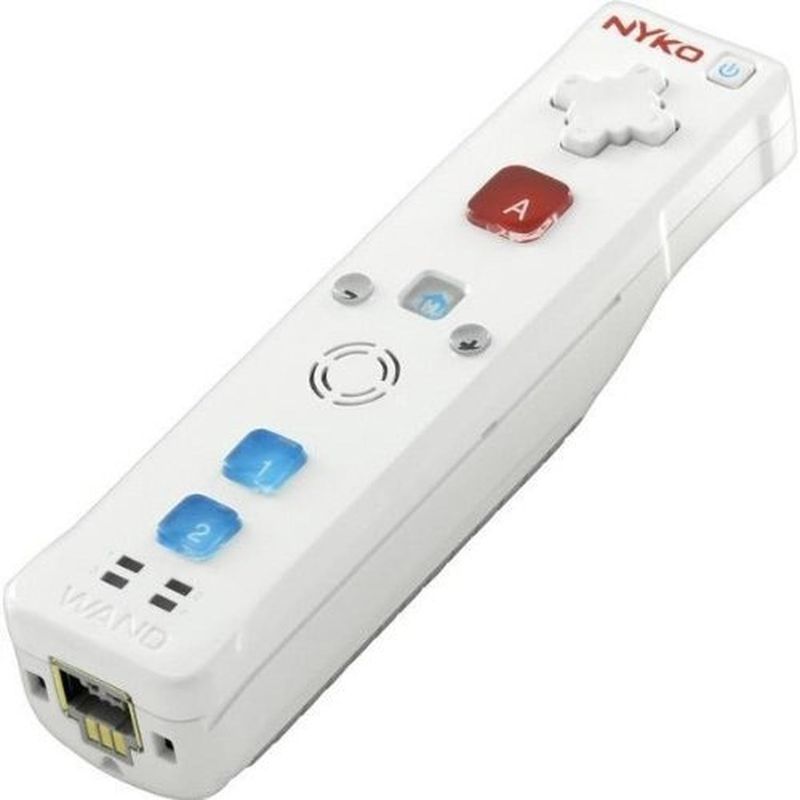 GENERICO - Control Nintendo Wii Nyko + Funda Silicona - Gris - Blanco
