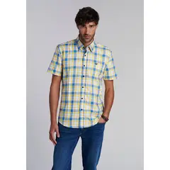 FEROUCH - Camisa Checkered Boston F Amarillo