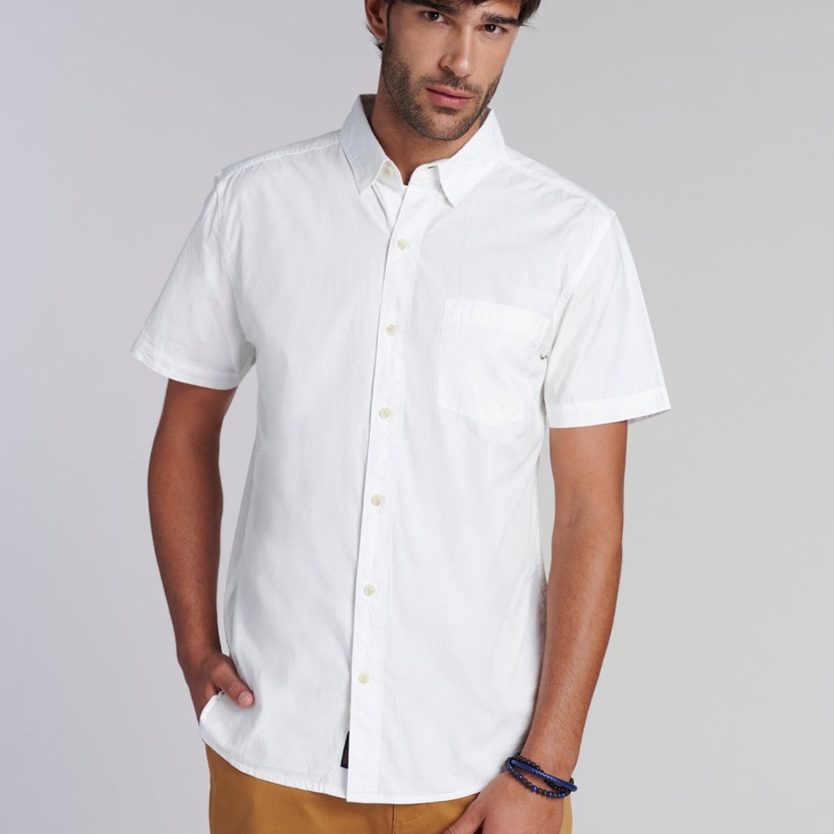 FEROUCH - Camisa Garment Dyed Fj Beige Ferouch