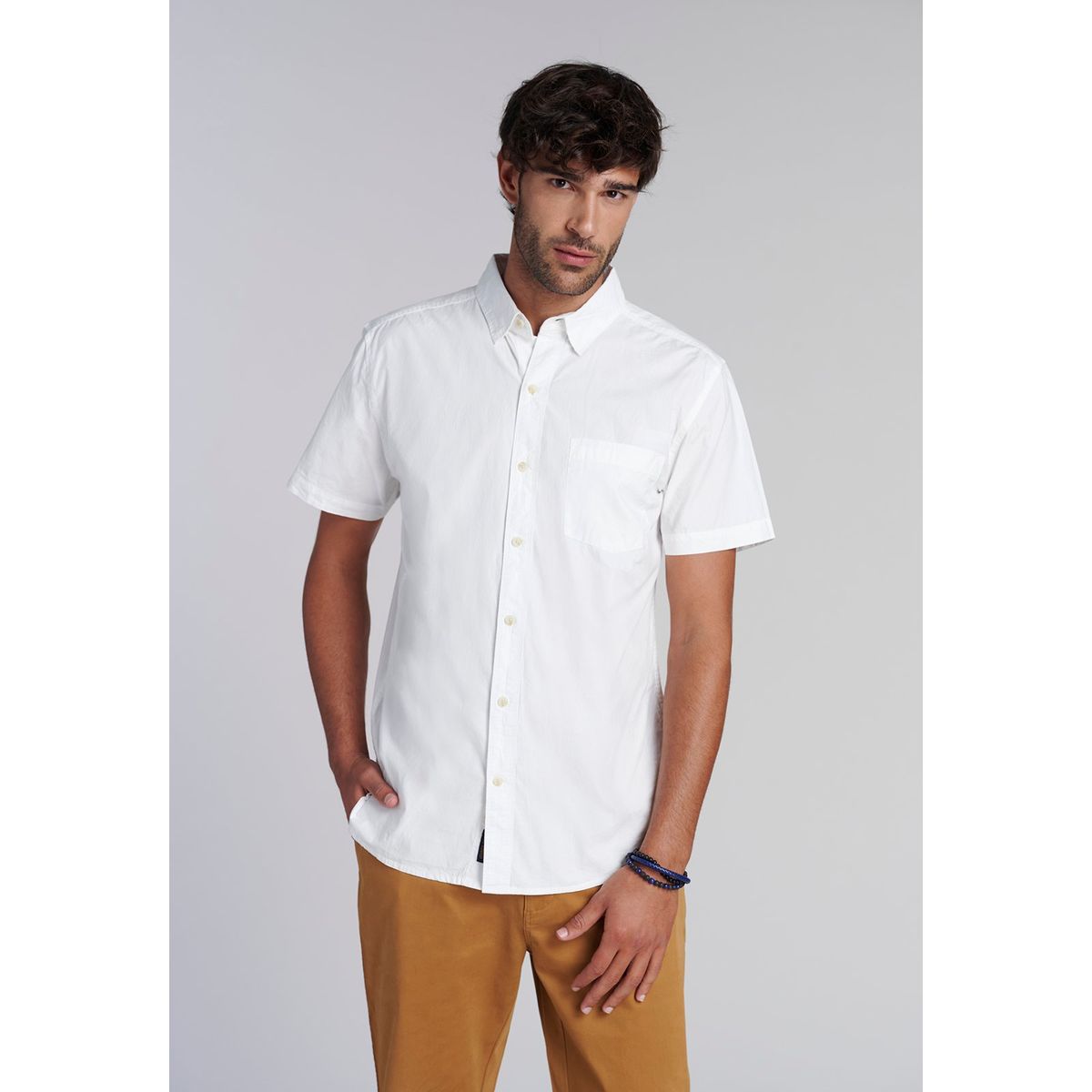 FEROUCH - Camisa Garment Dyed Fj Beige Ferouch