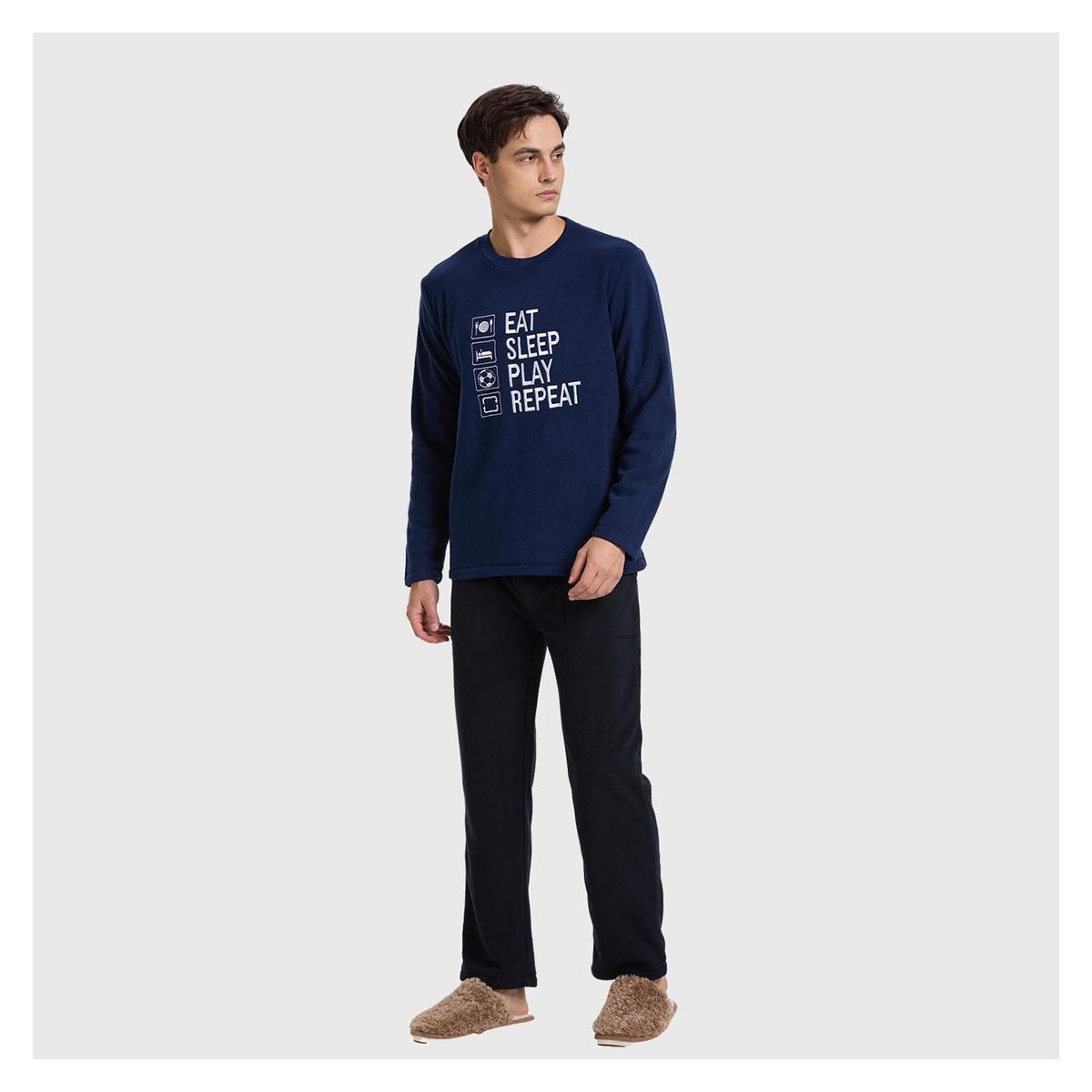 FASHION'S PARK - Pijama Hombre Polar Azul Marino Fashion's Park