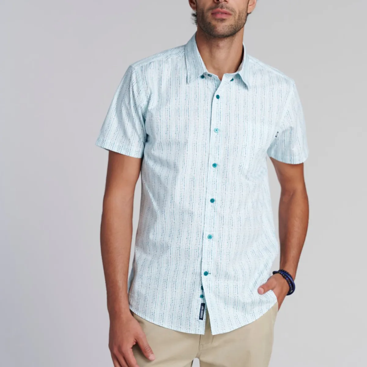 FEROUCH - Camisa Mini Print F Verde Ferouch