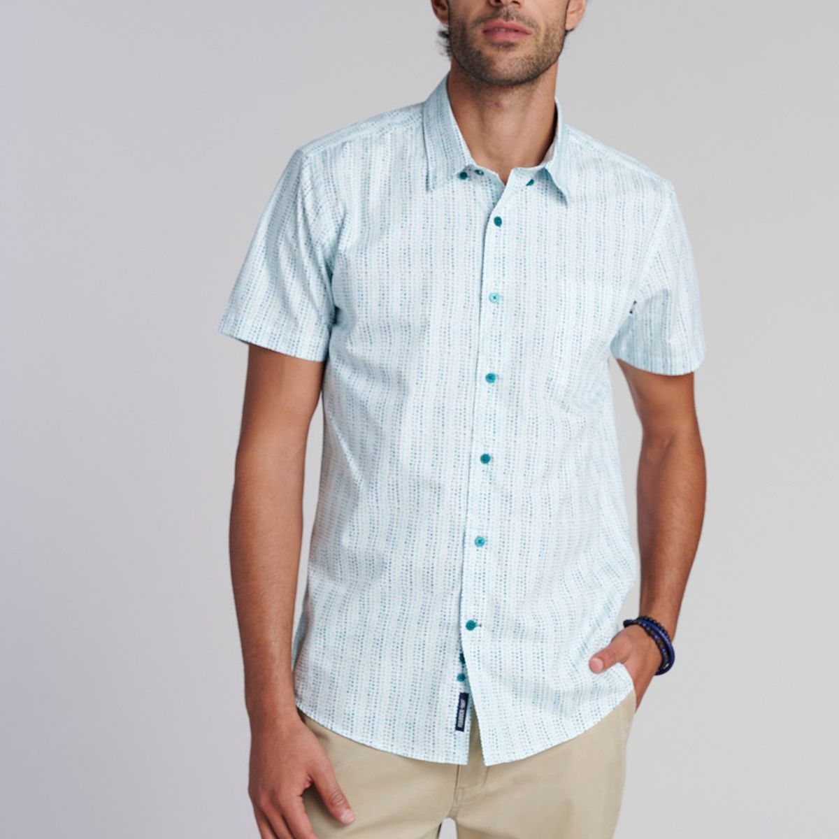 FEROUCH - Camisa Mini Print F Verde Ferouch