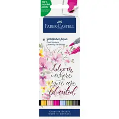 FABER-CASTELL - Marcador Dual GoldfaberAqua x6 Color Lettering