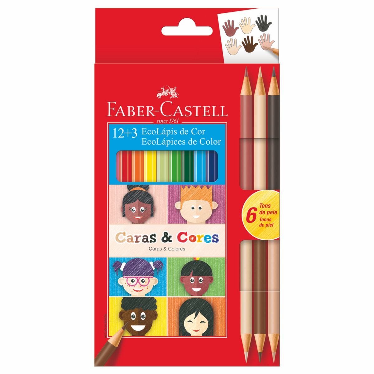 FABER-CASTELL - Lápices De Colores Caras Y Colores Faber-Castell x18 Colores