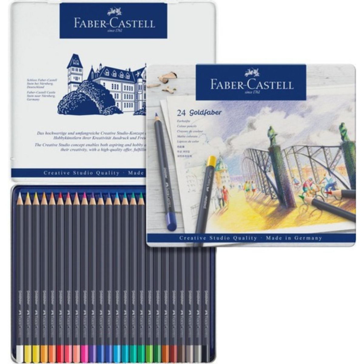 FABER-CASTELL - Lápiz De Color Goldfaberlata Metal Faber-Castell x24 Colores