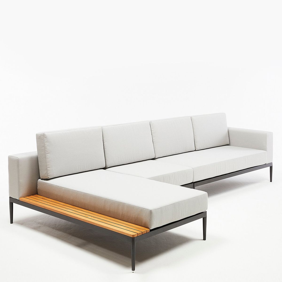 FORM DESIGN - Seccional 3C + Chaise Izquierdo Long Bay Gris Form