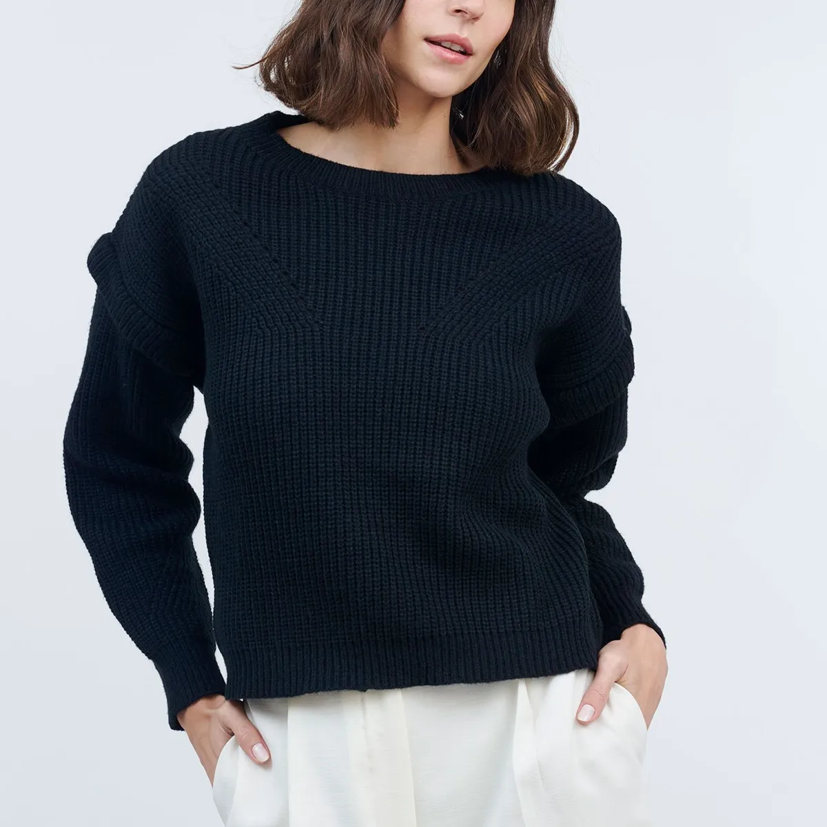 GUINDA - Sweater cuello redondo Rita