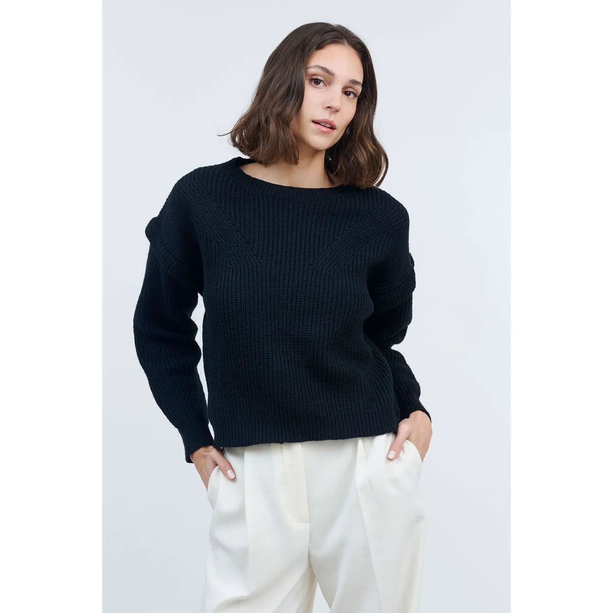 GUINDA - Sweater cuello redondo Rita