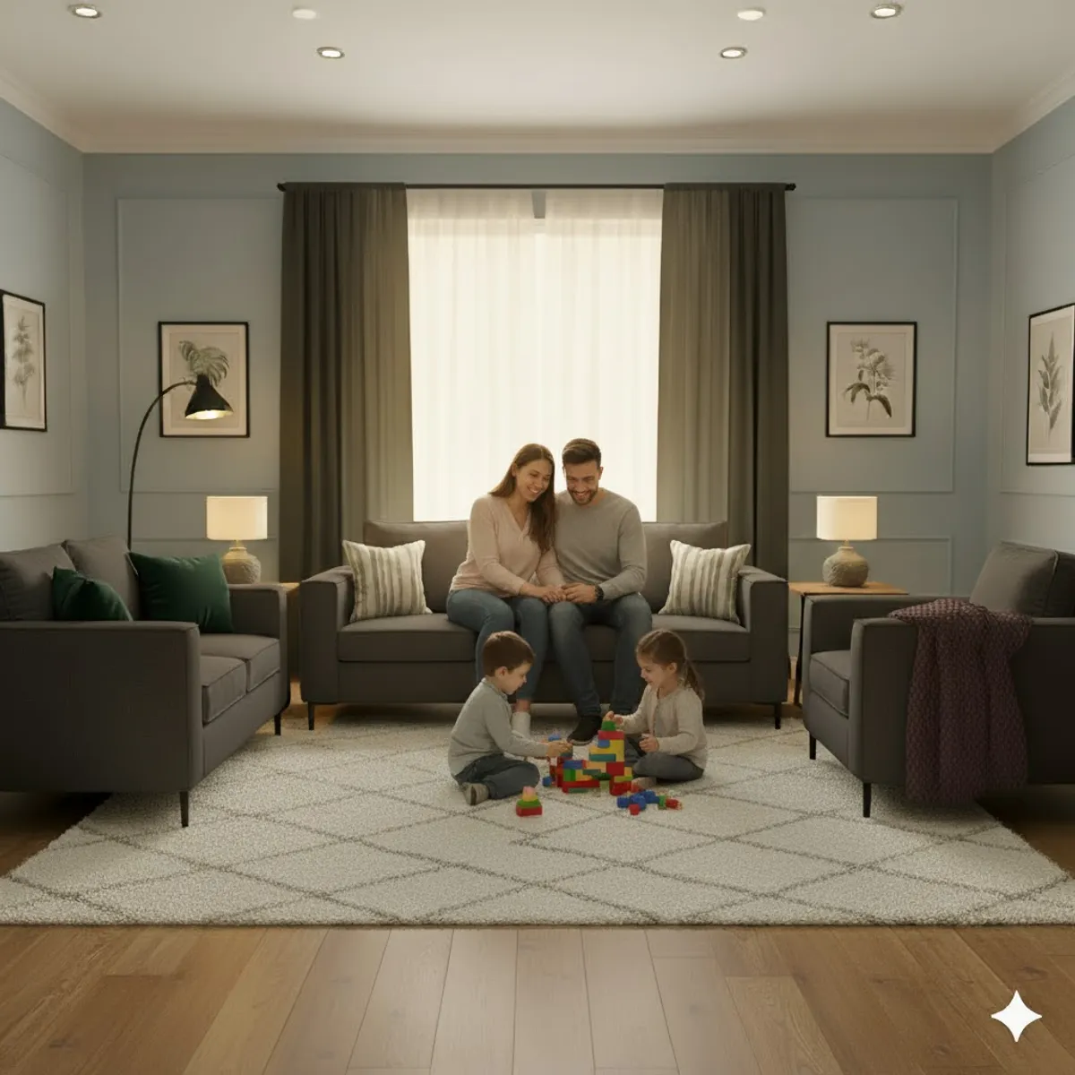 SITIAL HOME - Living 311 Venetto 321 Marengo juego sofas  resortes full comfort plus