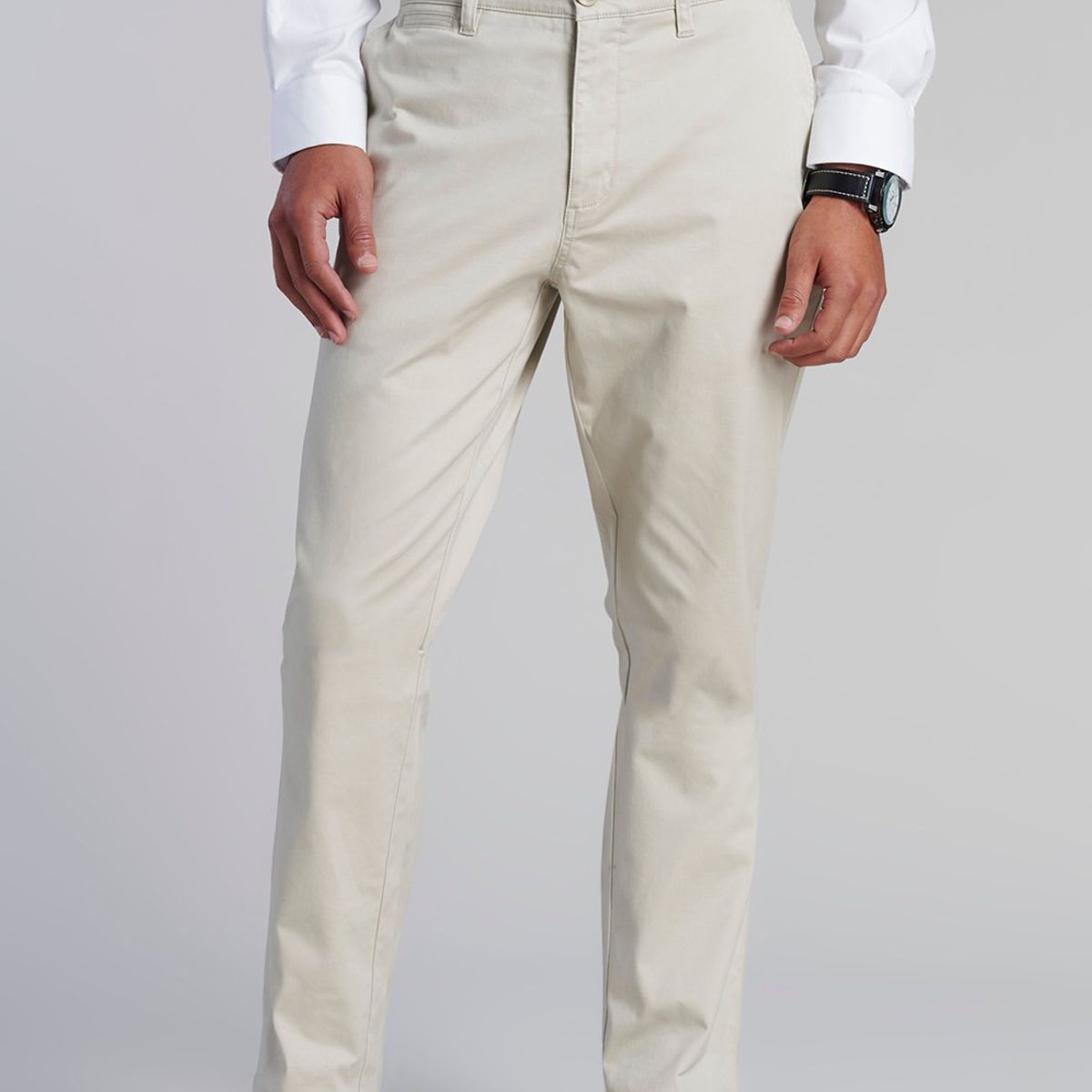 FEROUCH - Pantalon Twill Regular L/33 Beige Ferouch