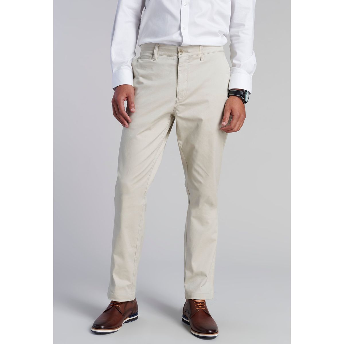 FEROUCH - Pantalon Twill Regular L/33 Beige Ferouch