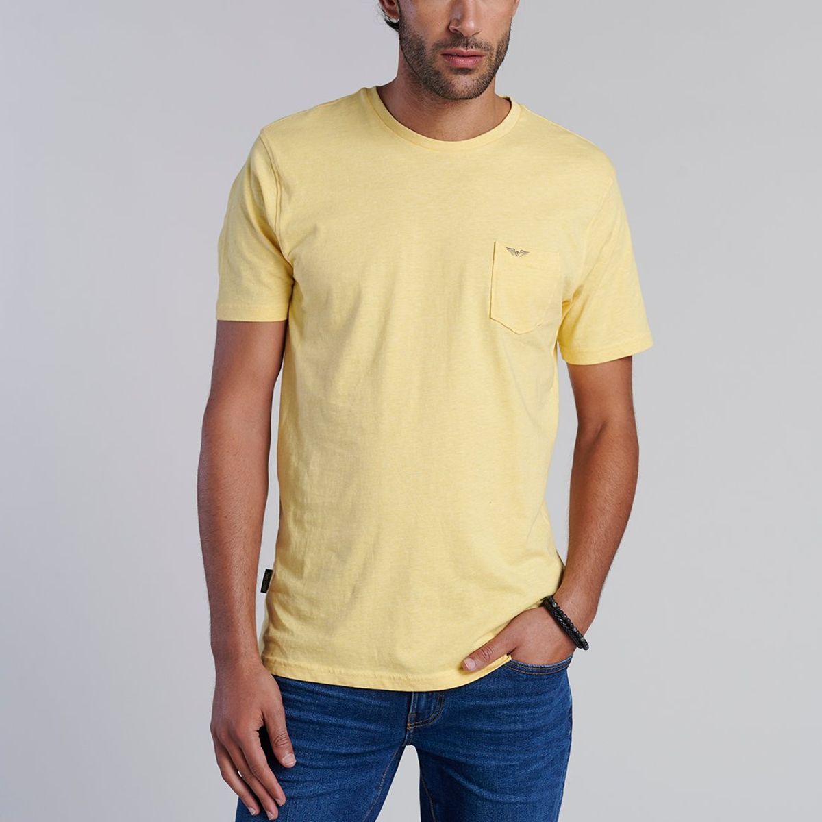 FEROUCH - Polera Bolsillo Houston Amarillo Ferouch