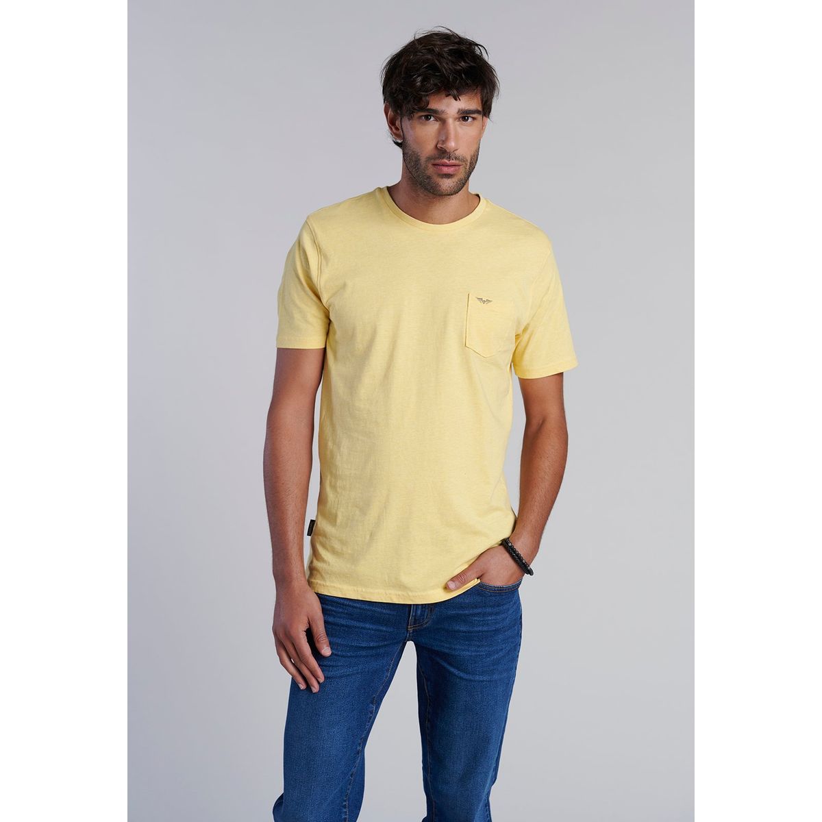 FEROUCH - Polera Bolsillo Houston Amarillo Ferouch