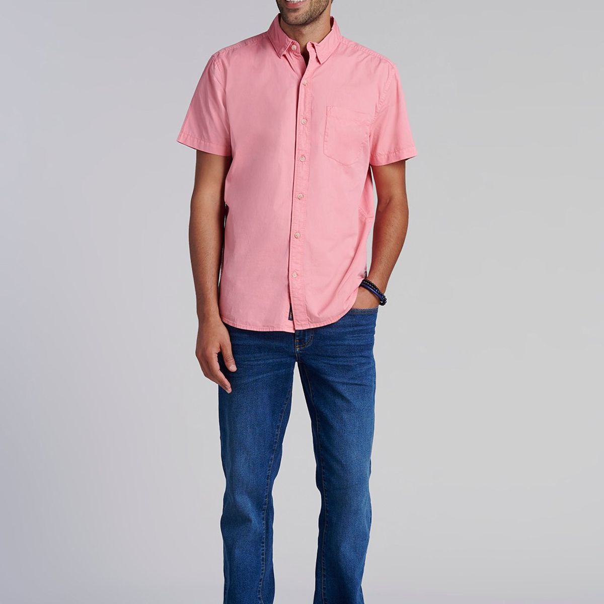 FEROUCH - Camisa Garment Dyed Fj Rojo Ferouch