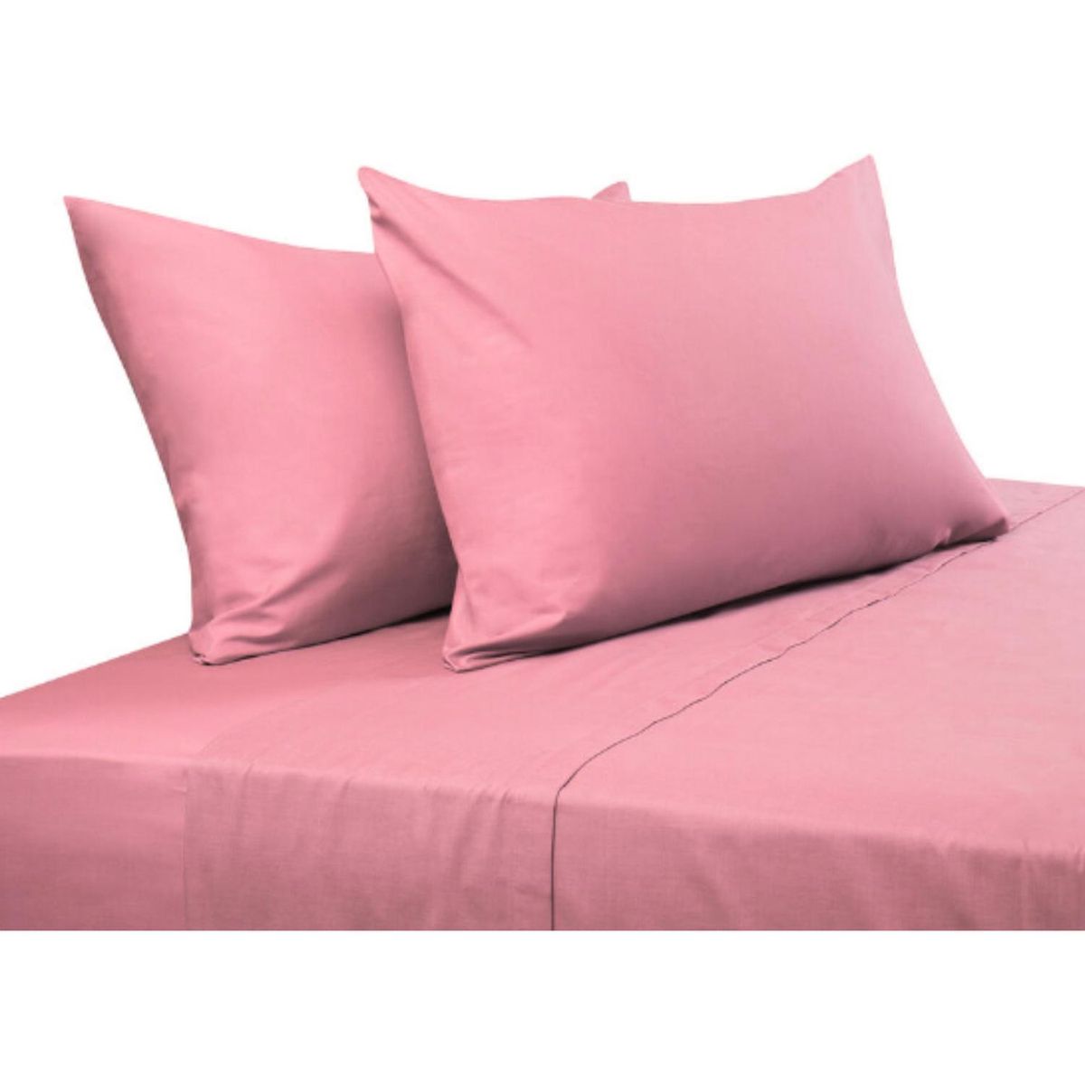 IMPORTCLICK - Juego Sábanas Algodón Poliéster 200 Hilos + 2 Fundas 2 PL Rosado IMPORTCLICK