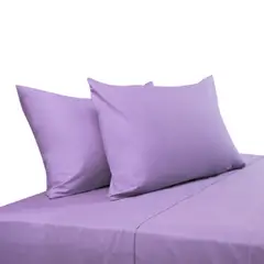 IMPORTCLICK - Juego Sábanas Algodón Poliéster 200 Hilos + 2 Fundas King Lila
