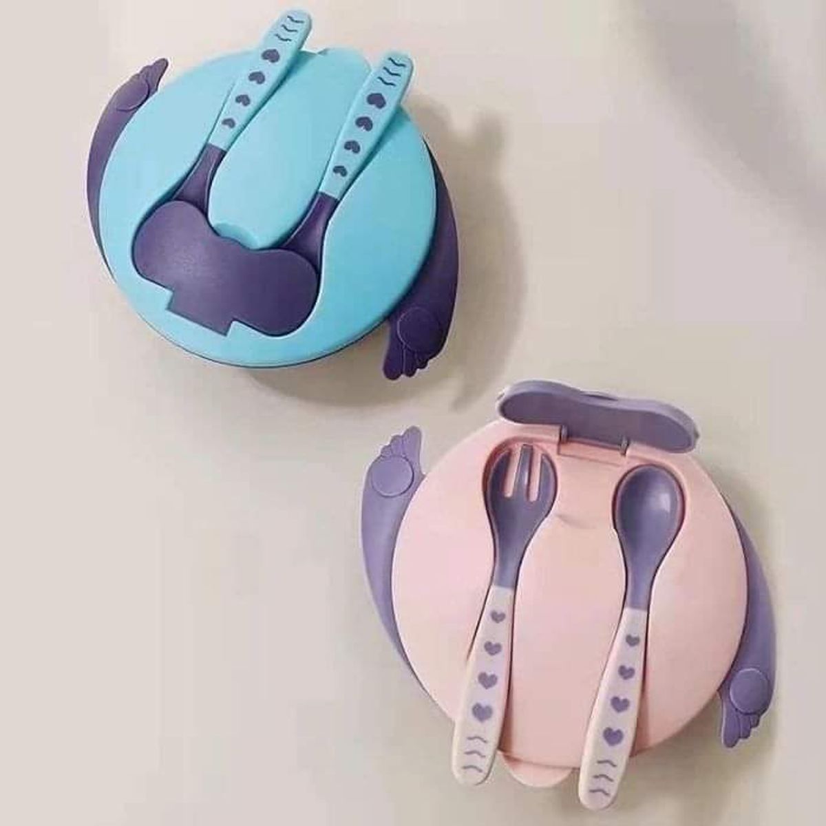 GENERICO - Plato con compartimientos y servicios rosado