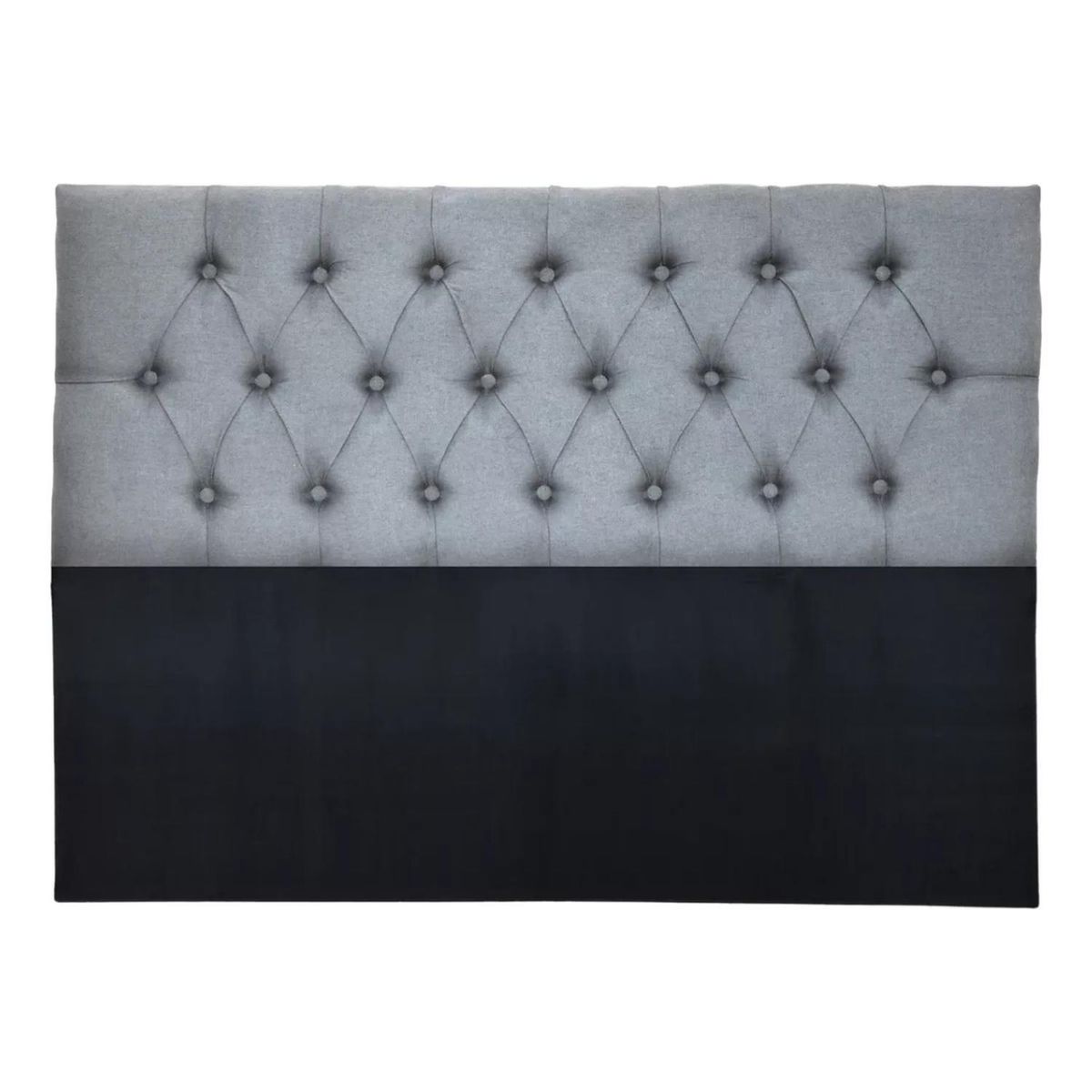 IMPORTCLICK - Respaldo King Piso Capitone Premiun 180x140 CM Gris Claro Lino IMPORTCLICK