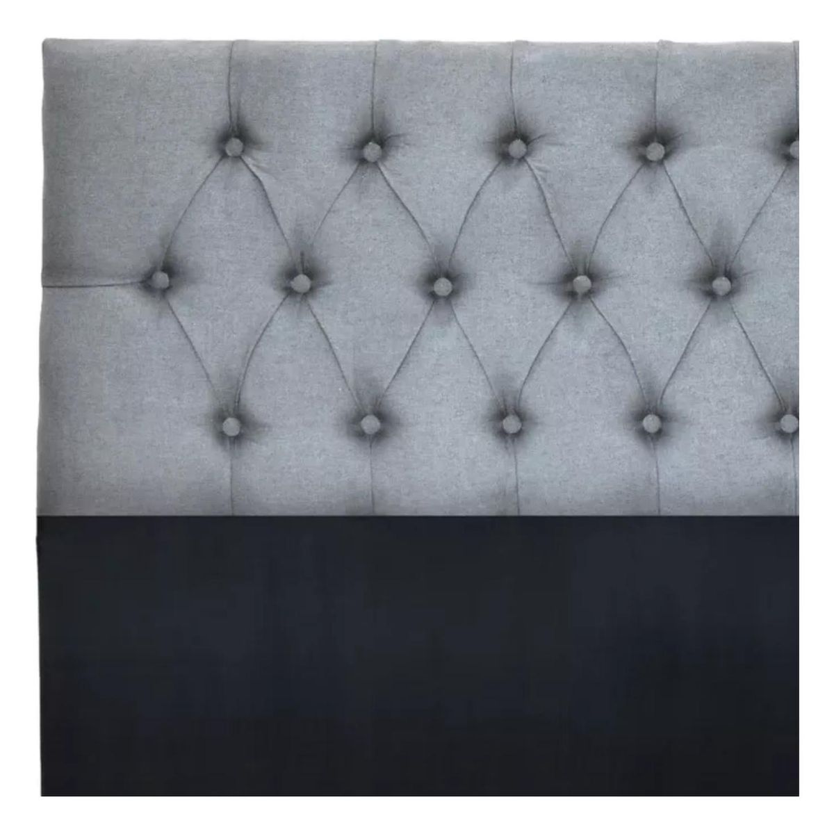 IMPORTCLICK - Respaldo King Piso Capitone Premiun 180x140 CM Gris Claro Lino IMPORTCLICK
