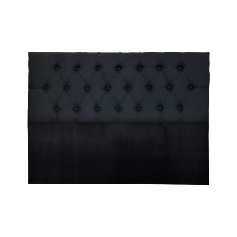 IMPORTCLICK - Respaldo Super King Piso Capitone Premiun 200x140 CM Negro Lino - Negro
