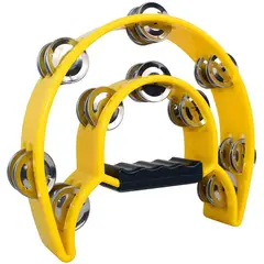 HENDRIX - Pandero Media Luna 21x20cms Amarillo - SC