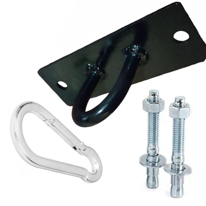 GENERICO - Soporte Para Saco MMA + Mosquetón + Pernos Anclaje