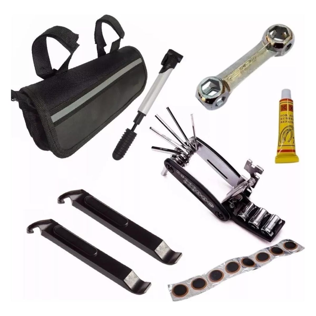 IMPORTCLICK - Kit Herramientas Reparación Para Bicicletas + Bomba Neumáticos IMPORTCLICK