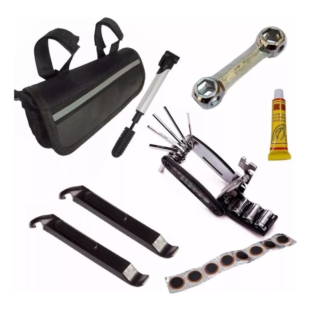 IMPORTCLICK - Kit Herramientas Reparación Para Bicicletas + Bomba Neumáticos IMPORTCLICK