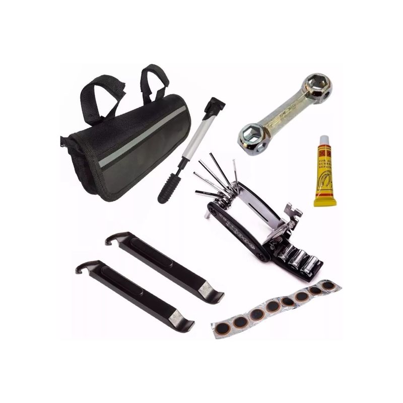 IMPORTCLICK - Kit Herramientas Reparación Para Bicicletas + Bomba Neumáticos IMPORTCLICK