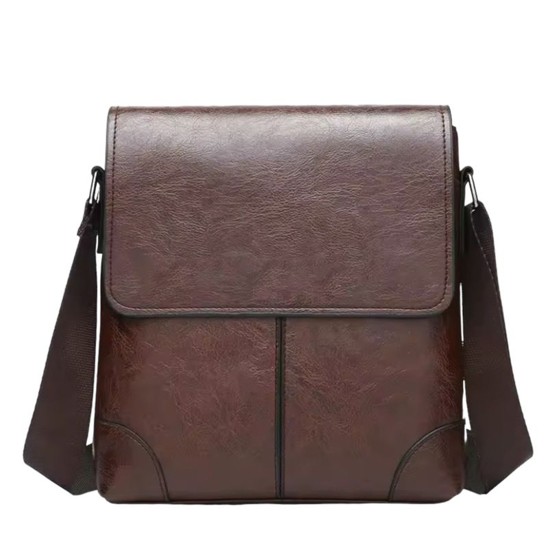 GENERICO - Bandolero bolso cruzado de hombro de piel sintética para hombre