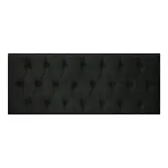 IMPORTCLICK - Respaldo Elegante Super King Capitone 200x60 CM Negro Felpa Botones