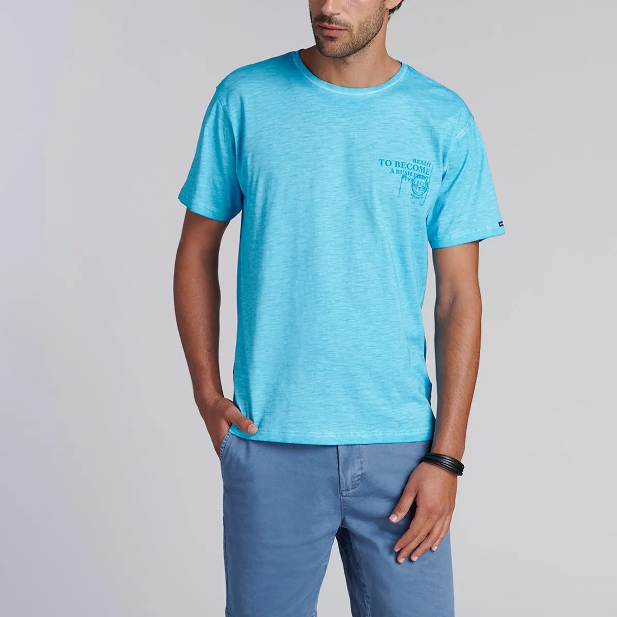 FEROUCH - Polera New York Celeste Ferouch