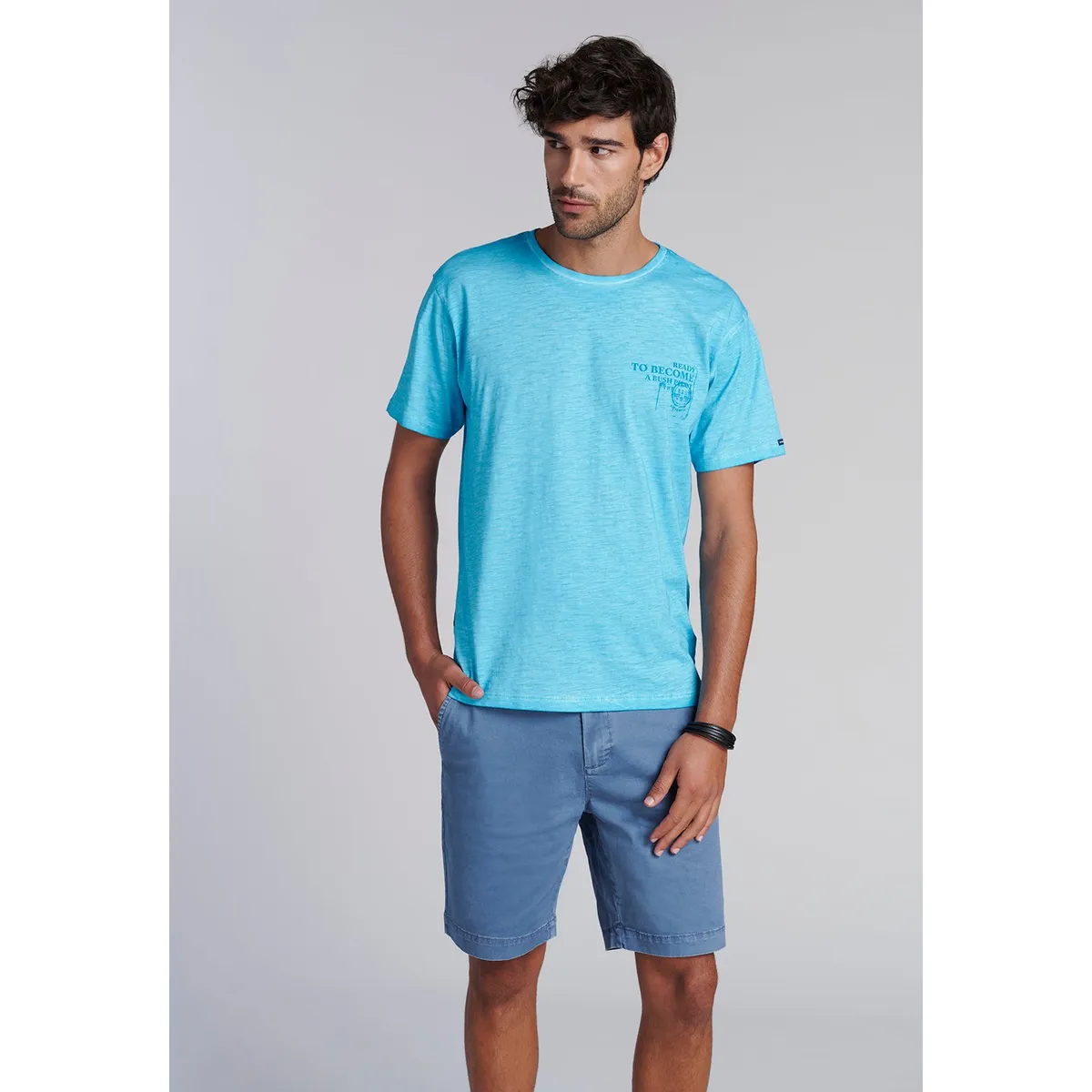 FEROUCH - Polera New York Celeste Ferouch