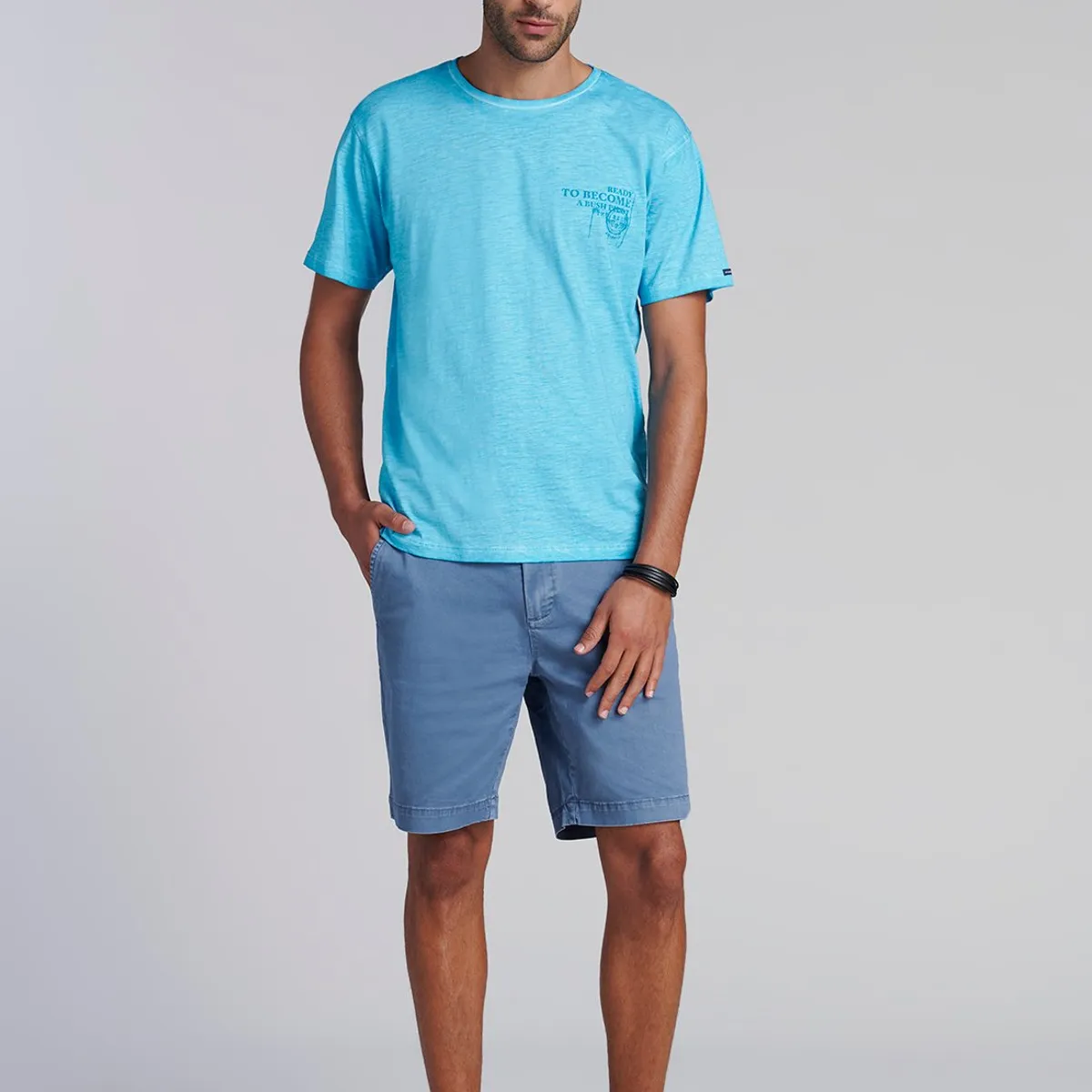 FEROUCH - Polera New York Celeste Ferouch