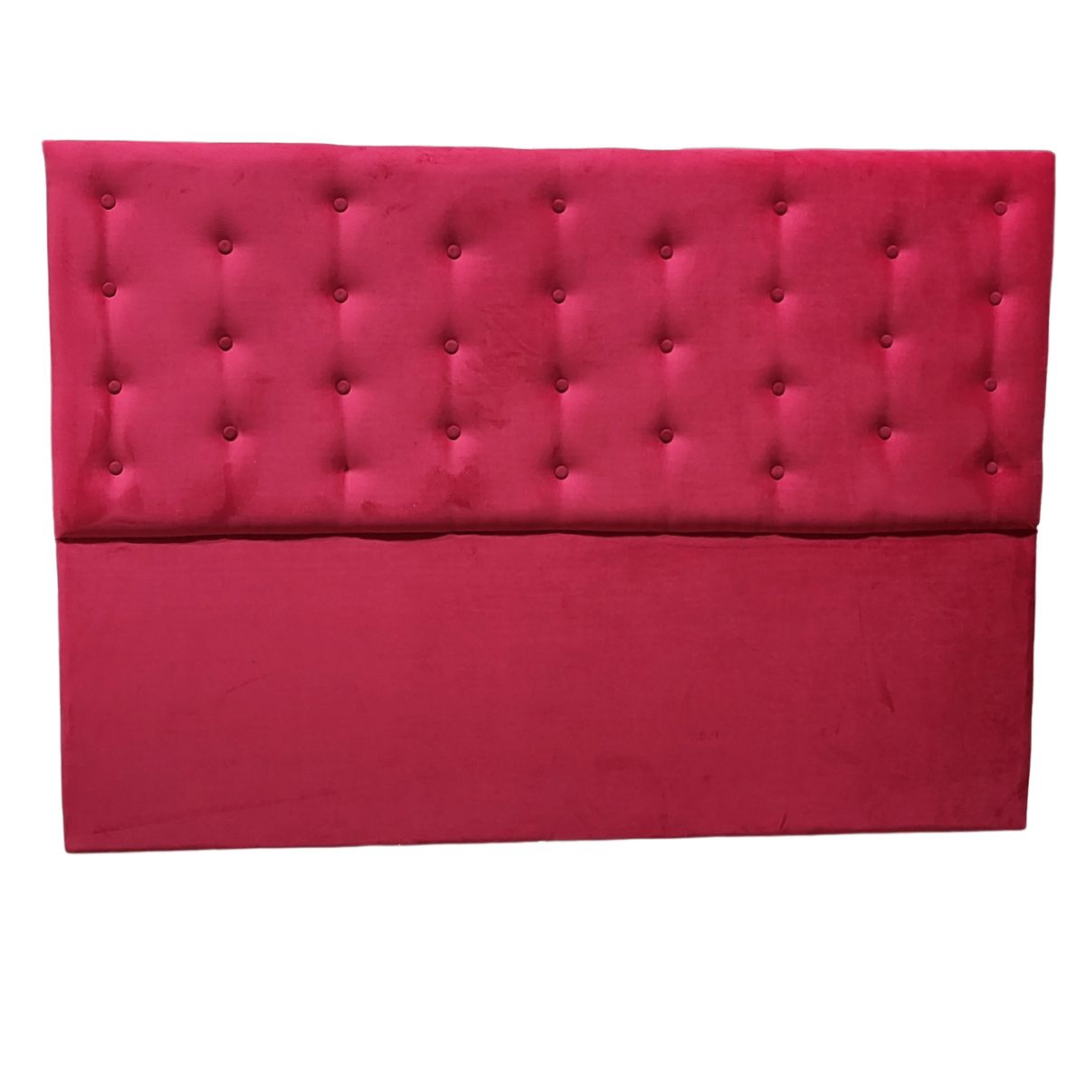 GENERICO - Respaldo King Rojo Felpa a piso Muebles Rimar 182x130x8