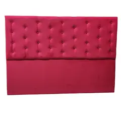 GENERICO - Respaldo King Rojo Felpa a piso Muebles Rimar 182x130x8