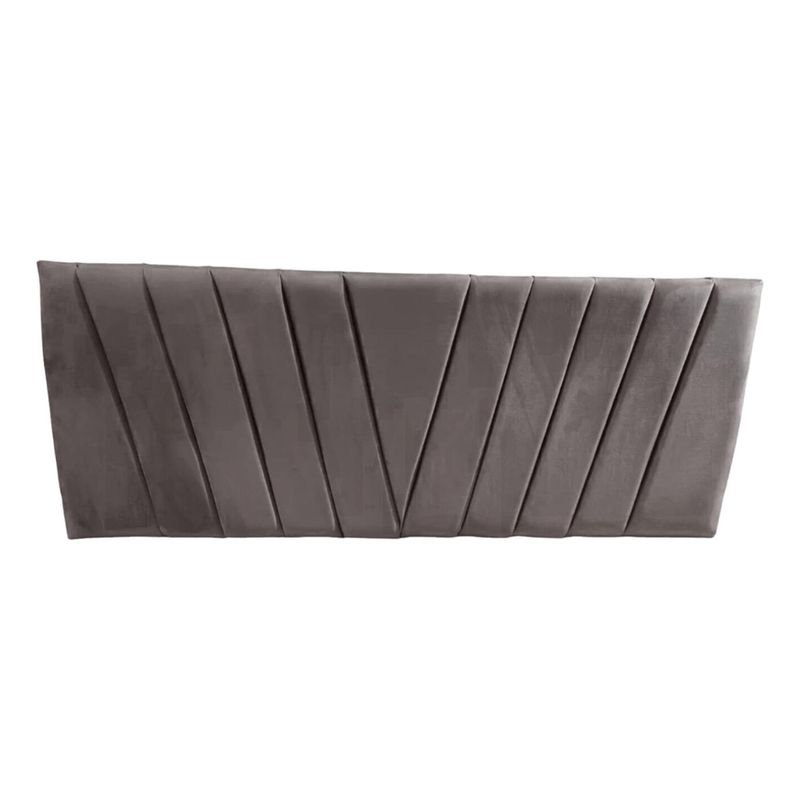 IMPORTCLICK - Respaldo Elegante King Capitone En V 180x60 CM Gris Claro Lino IMPORTCLICK