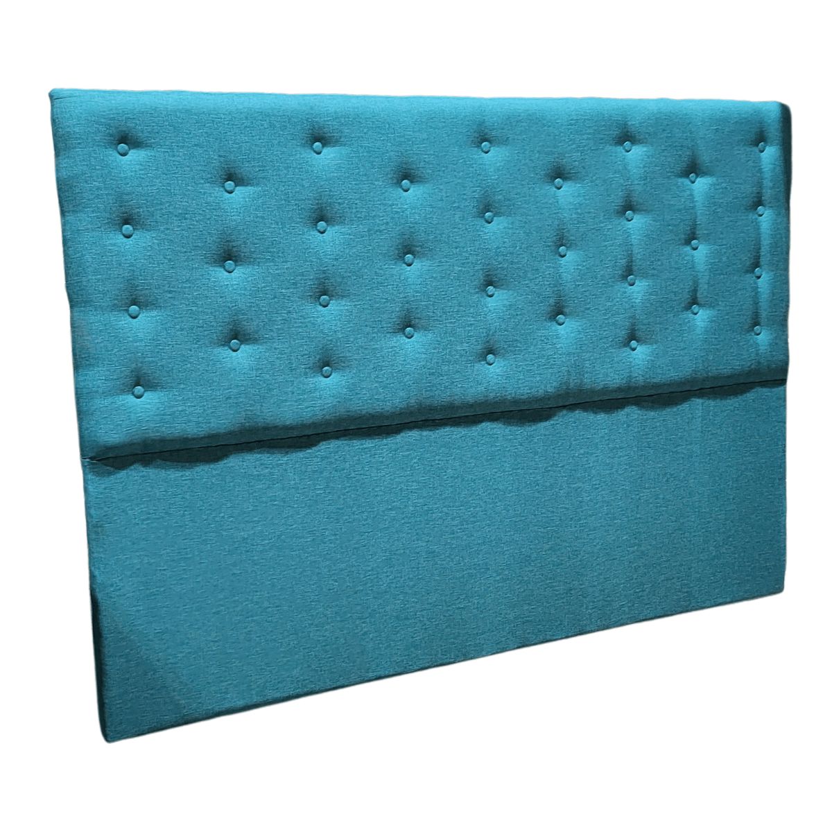 GENERICO - Respaldo King Turquesa Lino a piso Muebles Rimar 182x130x8