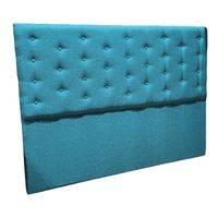 Respaldo King Turquesa Lino a piso Muebles Rimar 182x130x8